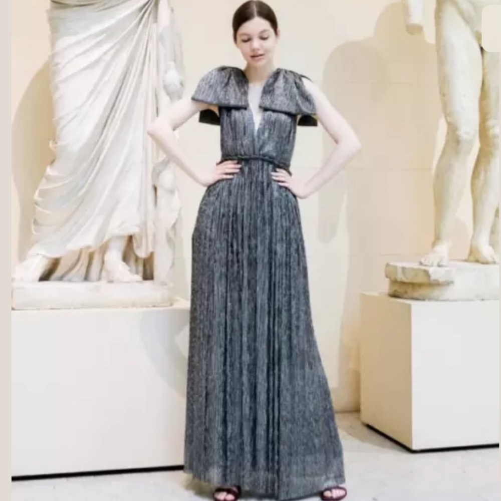 Zara limited edition silver thread dress